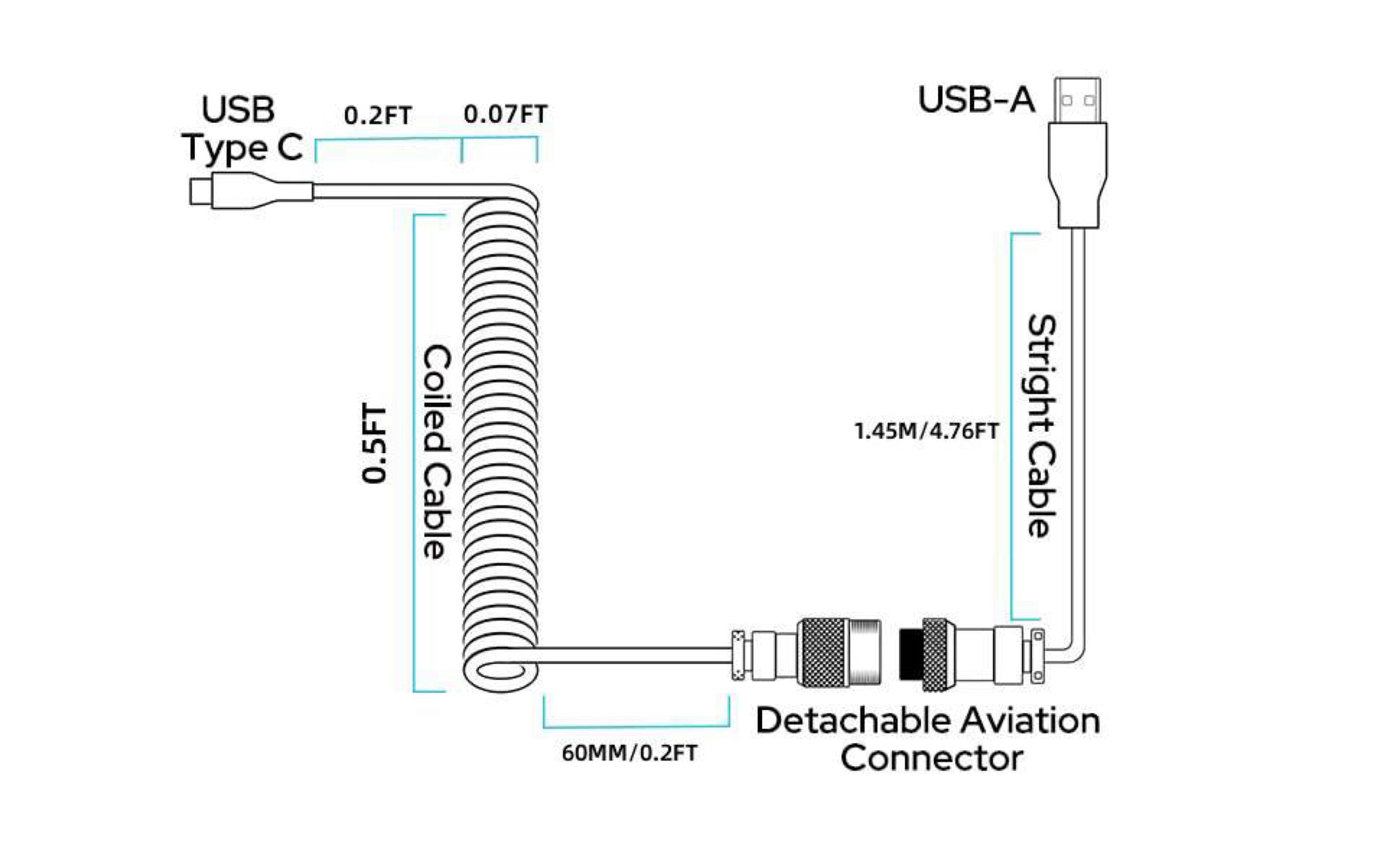 USB-C Coiled Cable